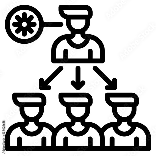 spreading outline style icon