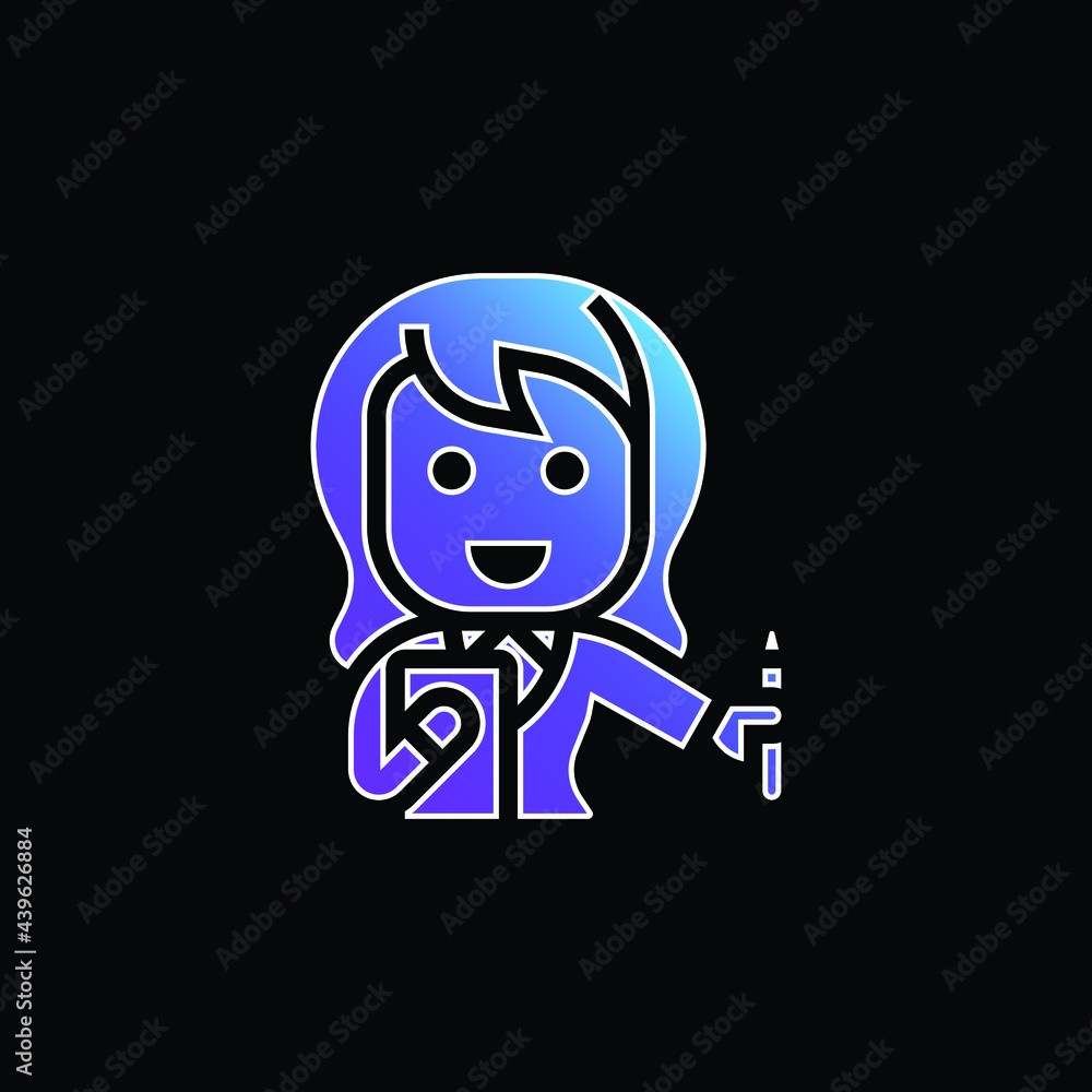 Accountant blue gradient vector icon Accountant blue gradient vector icon