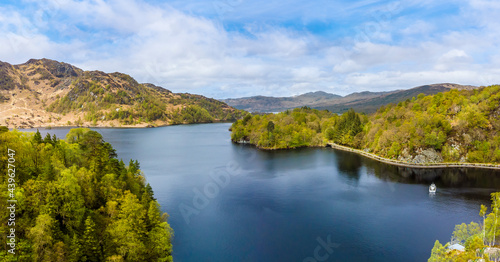 Photos An aerial view towards the western shore of Loch Katrine in the Scottish Highlan