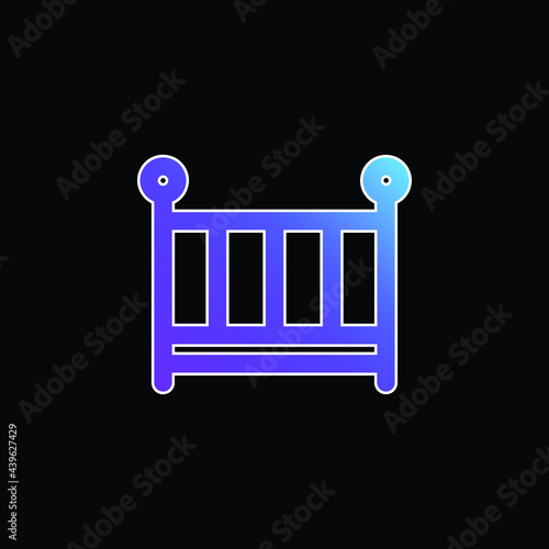 Baby Crib blue gradient vector icon