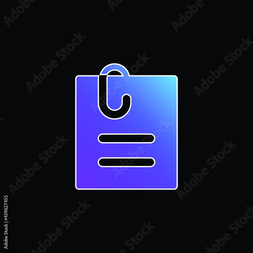 Attached File blue gradient vector icon