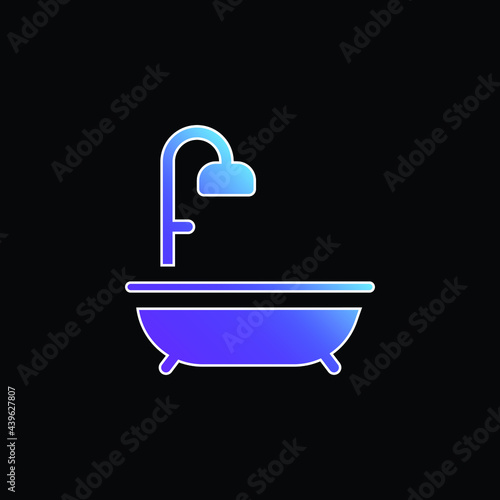 Bath blue gradient vector icon