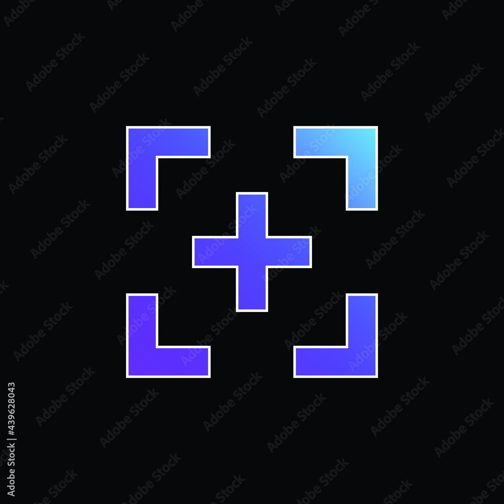 Obraz premium Add Mark blue gradient vector icon