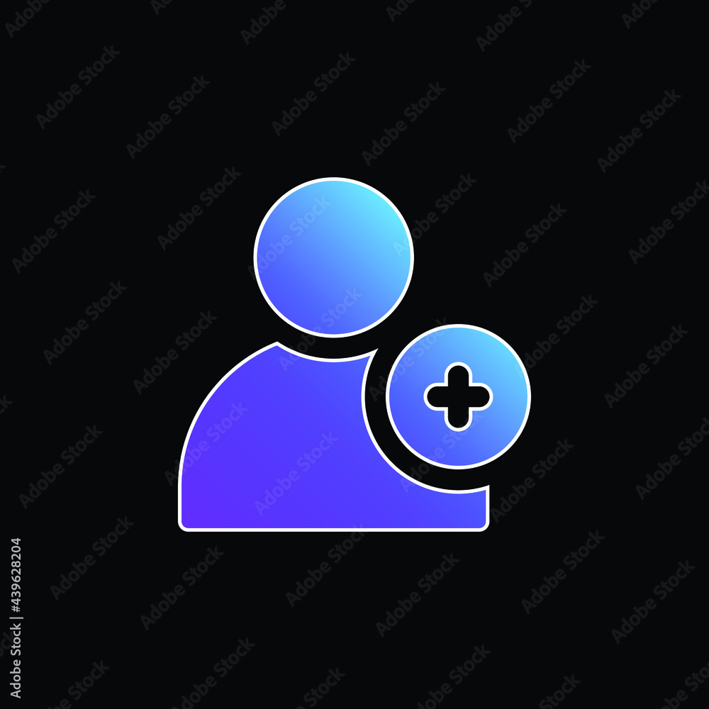 Add Friend blue gradient vector icon Add Friend blue gradient vector icon