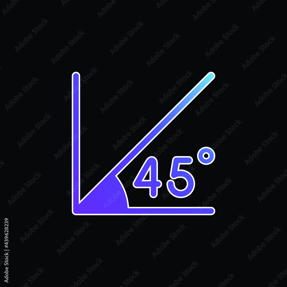 Angle blue gradient vector icon Angle blue gradient vector icon