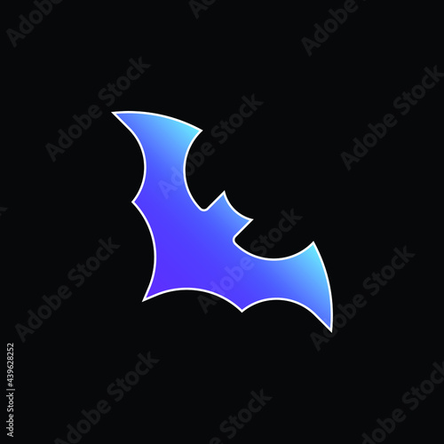 Bat blue gradient vector icon