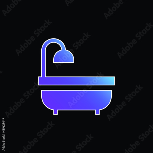 Bathtub blue gradient vector icon