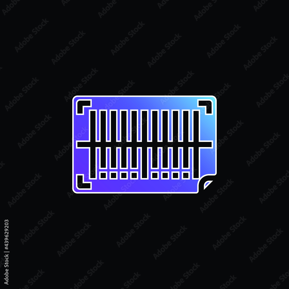 Barcode blue gradient vector icon Barcode blue gradient vector icon