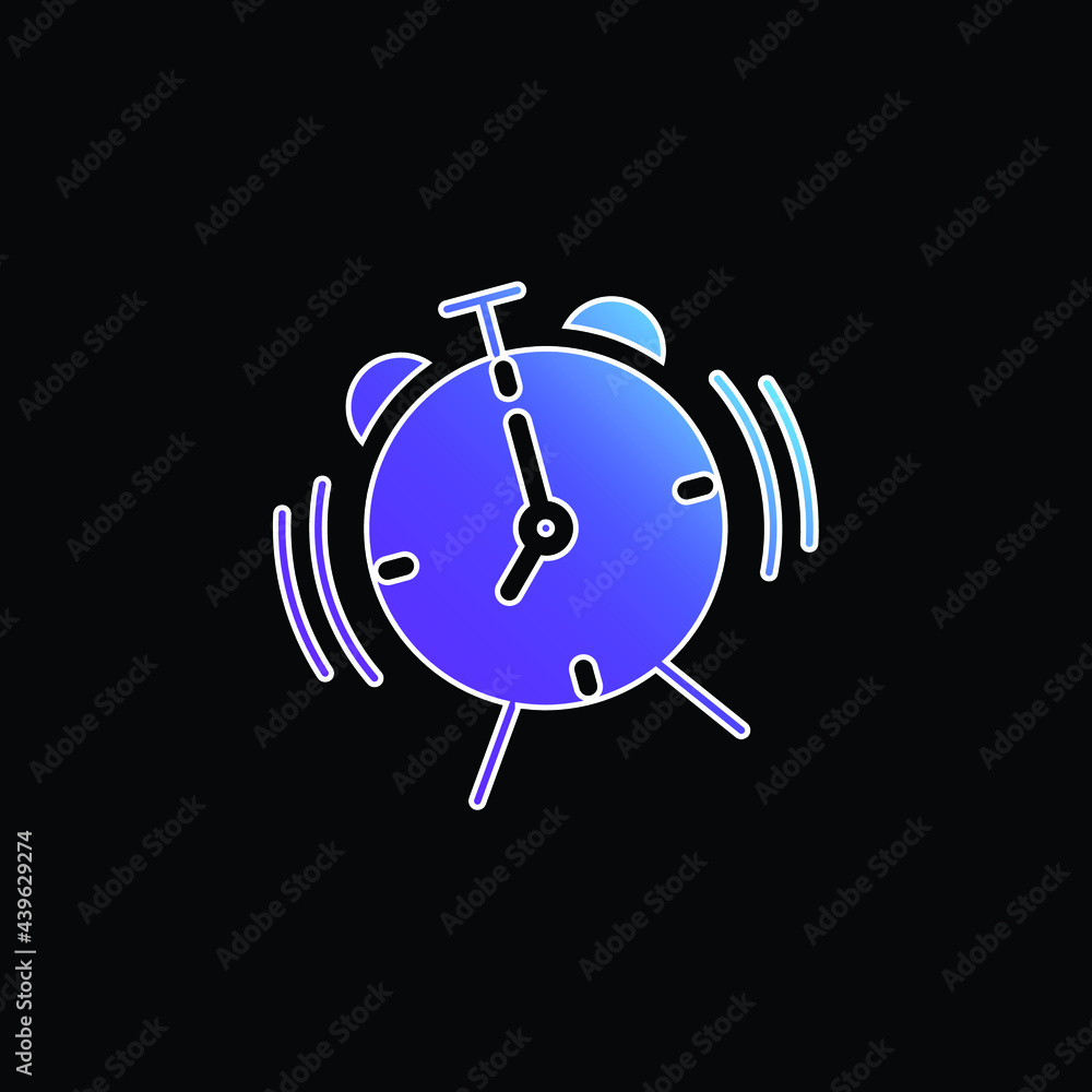 Alarm Clock blue gradient vector icon Alarm Clock blue gradient vector icon