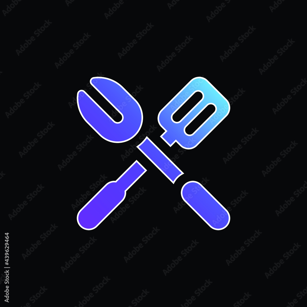 Barbecue blue gradient vector icon Barbecue blue gradient vector icon