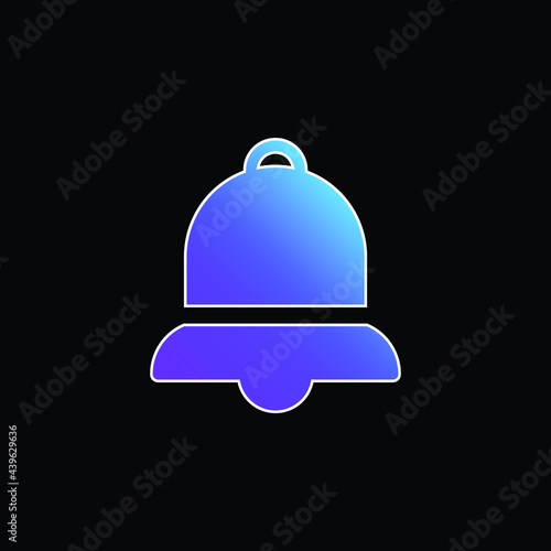 Bell blue gradient vector icon