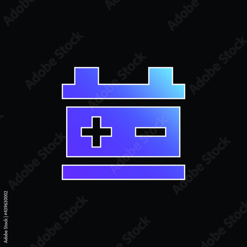 Battery blue gradient vector icon