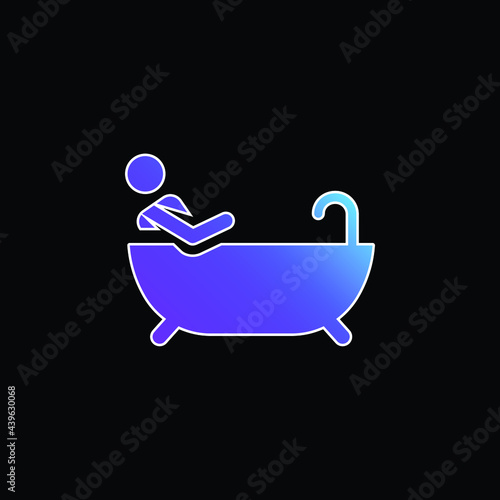 Bath blue gradient vector icon
