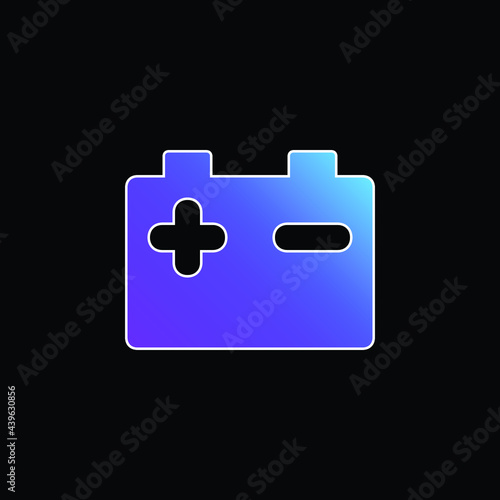Battery blue gradient vector icon