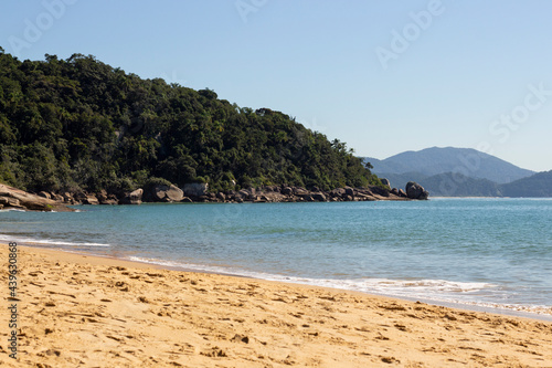 Brazilian Beach Coast. Sand and Sea Background