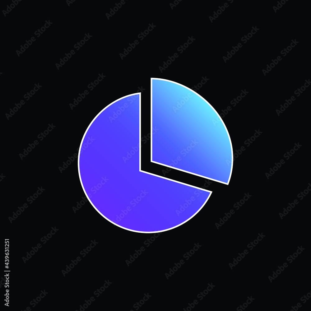 Black Circular Graphic blue gradient vector icon Black Circular Graphic blue gradient vector icon