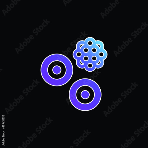 Blood Cells blue gradient vector icon