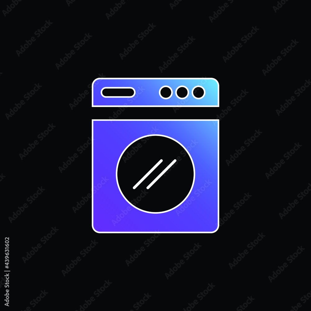 Big Washing Machine blue gradient vector icon