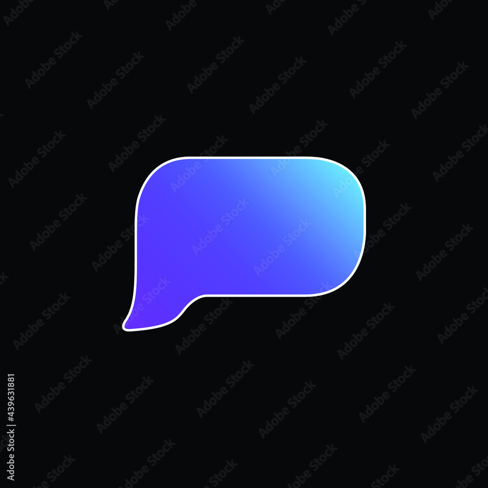 Black Empty Speech Bubble blue gradient vector icon Black Empty Speech Bubble blue gradient vector icon