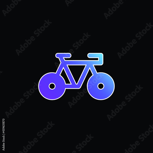 Bicycle blue gradient vector icon