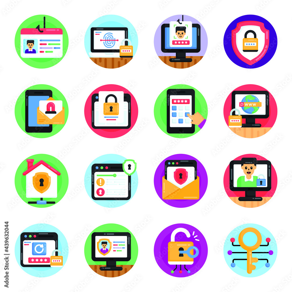 Set of Security Flat Rounded Icons
Set of Security Flat Rounded Icons