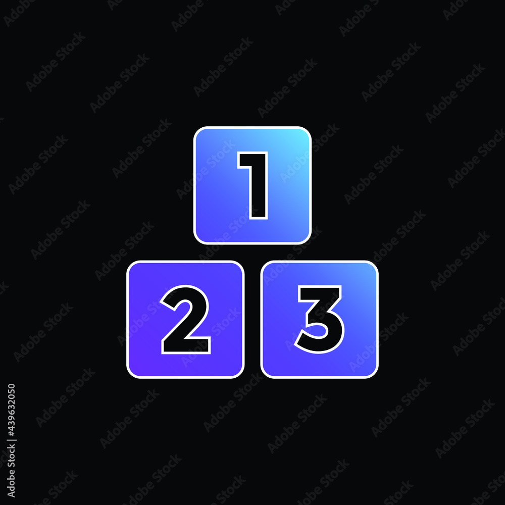 Blocks blue gradient vector icon Blocks blue gradient vector icon