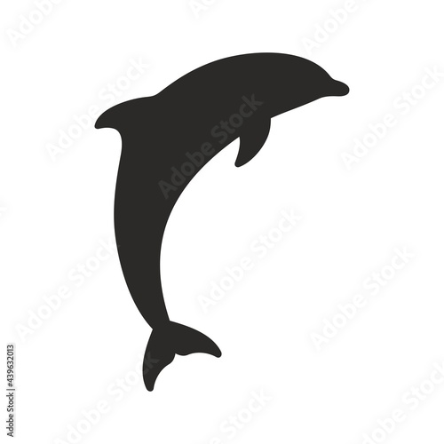 Dolphin icon. Vector icon isolated on white background.