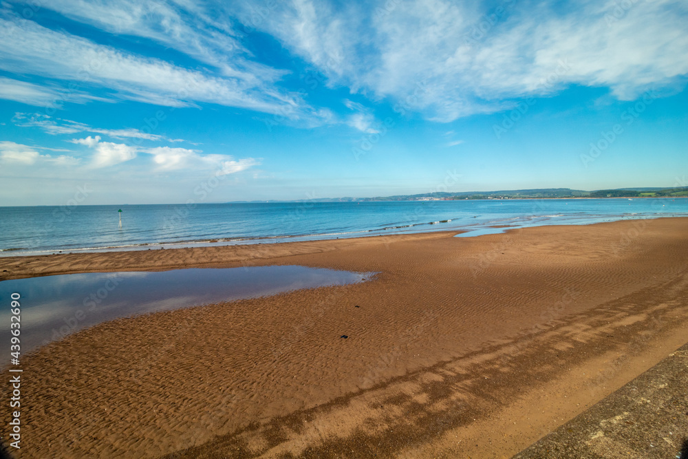 Exmouth Beach at low tide in the morning