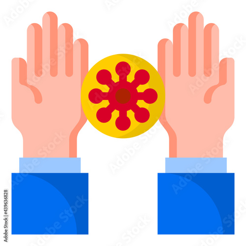 handwash flat style icon
