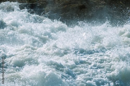 water flowing into the water