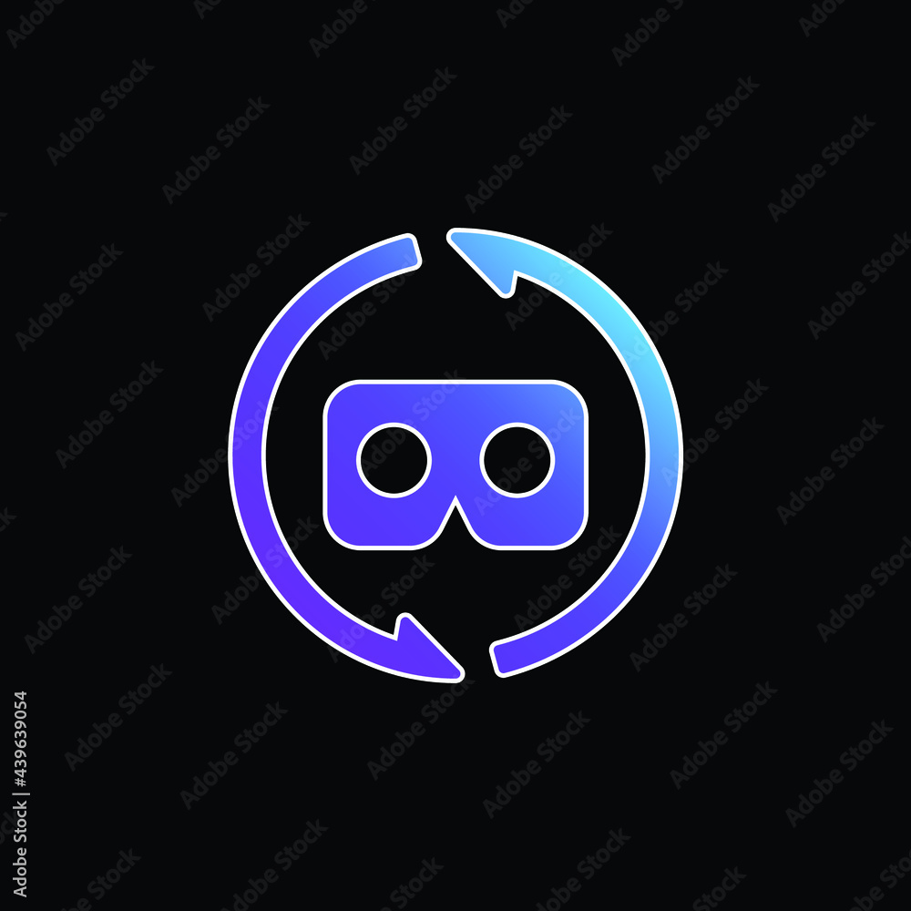 Ar Glasses blue gradient vector icon Ar Glasses blue gradient vector icon