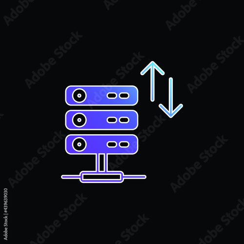 Bandwidth blue gradient vector icon