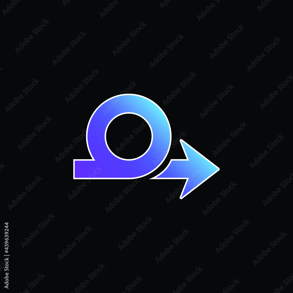 Arrow Loop Symbol blue gradient vector icon Arrow Loop Symbol blue gradient vector icon