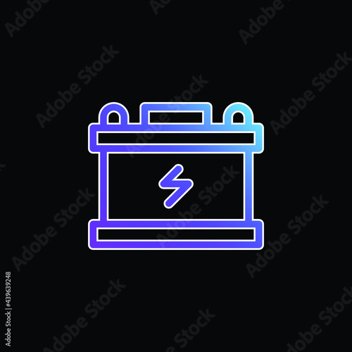 Battery blue gradient vector icon