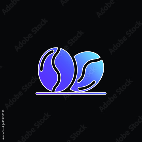 Beans blue gradient vector icon