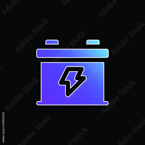 Battery blue gradient vector icon