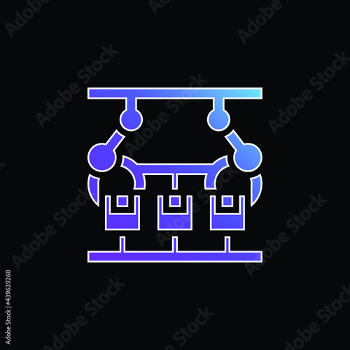 Assembling blue gradient vector icon