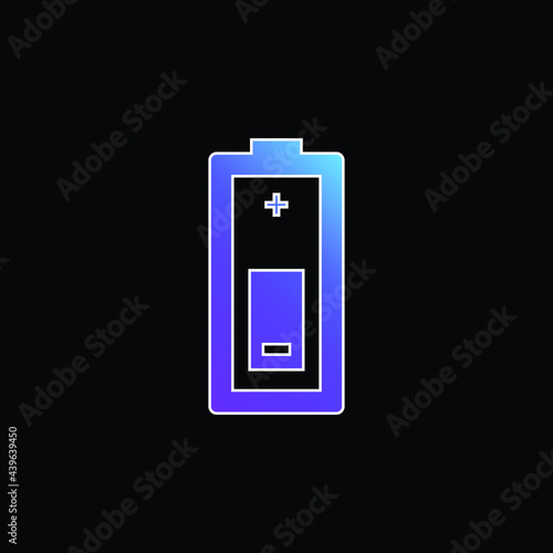 Battery blue gradient vector icon