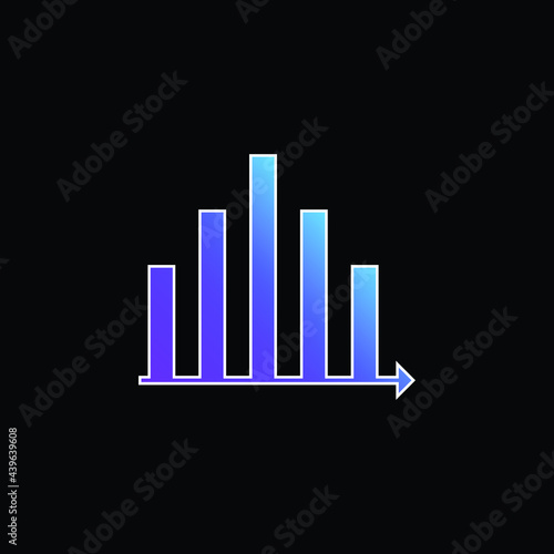 Analysis blue gradient vector icon