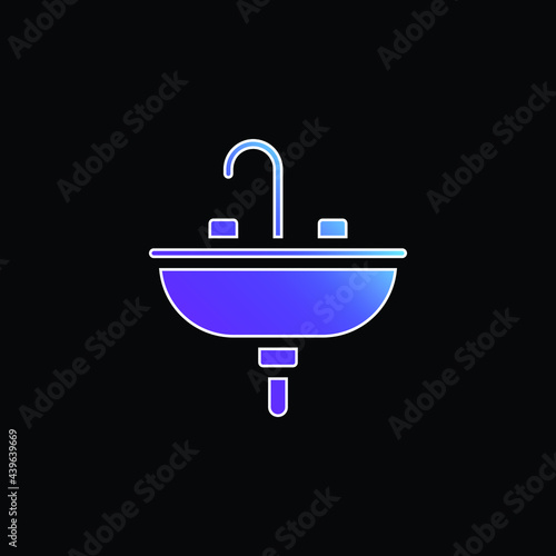 Basin blue gradient vector icon