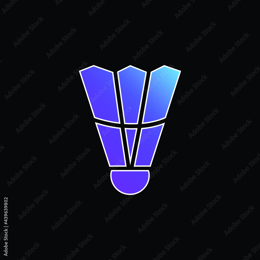 Badminton Feather blue gradient vector icon