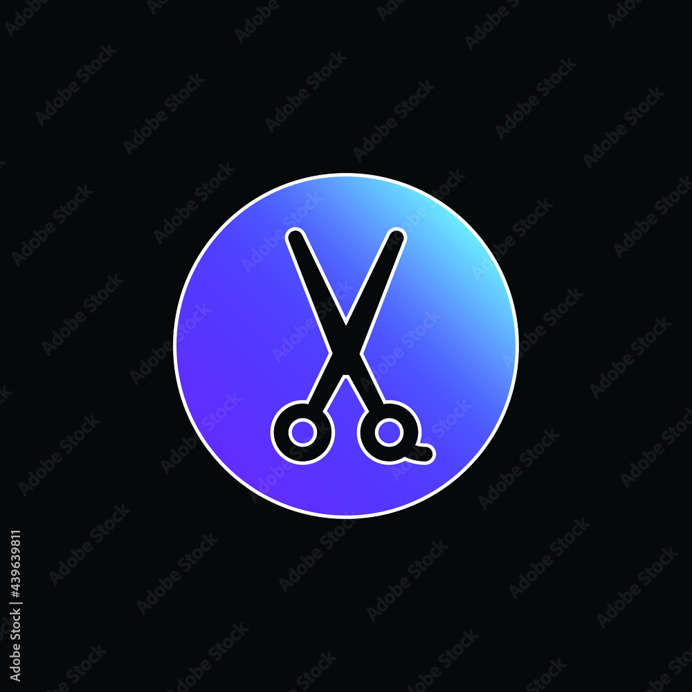 Barber Shop blue gradient vector icon Barber Shop blue gradient vector icon