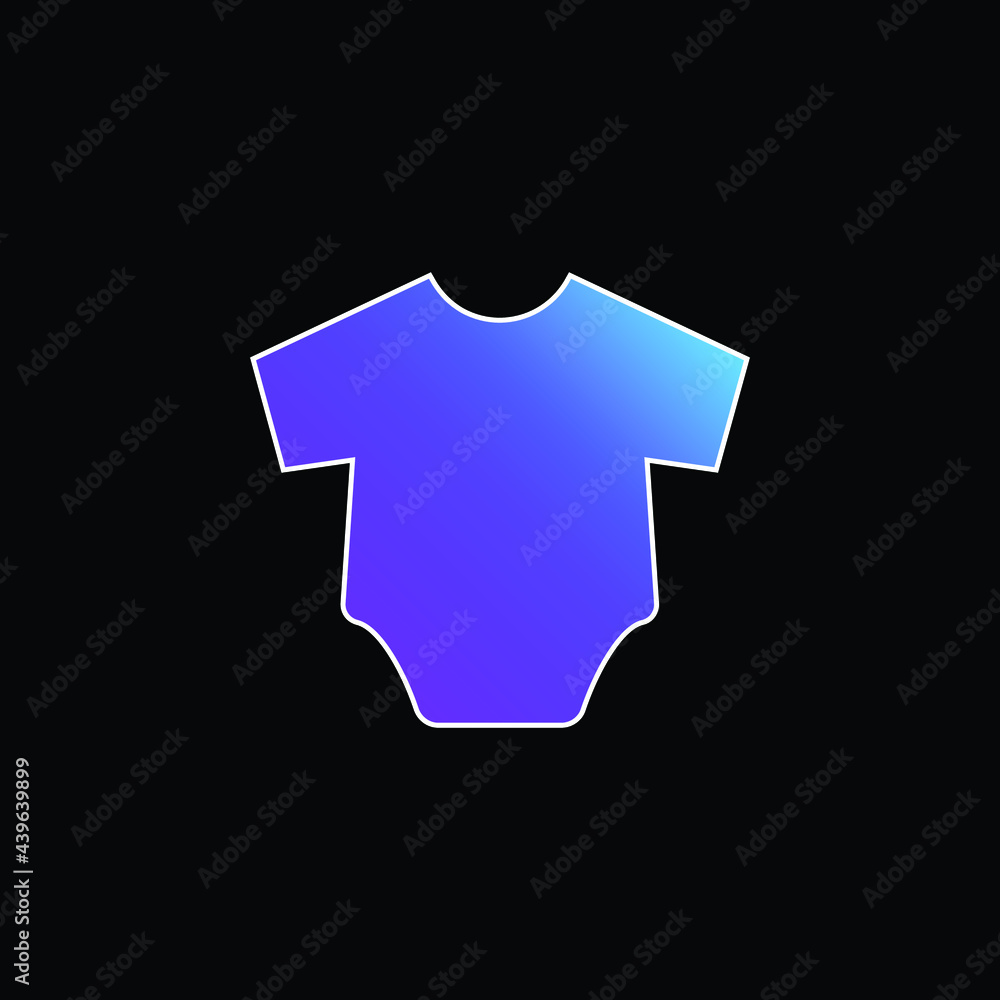 Baby Clothes blue gradient vector icon Baby Clothes blue gradient vector icon