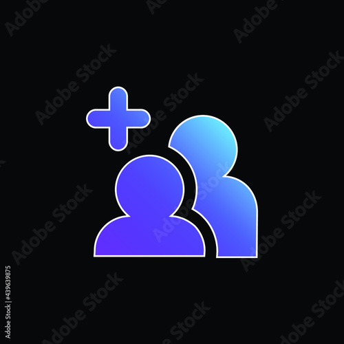 Add Friend blue gradient vector icon