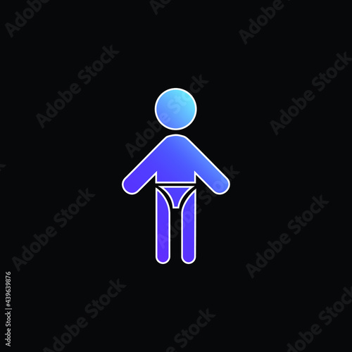 Baby With Diaper blue gradient vector icon