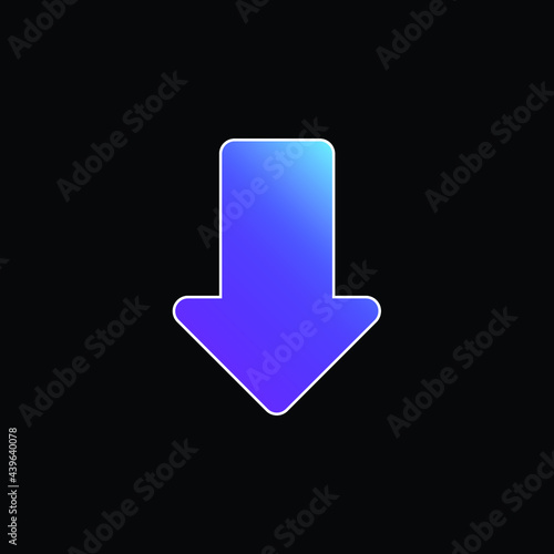 Arrow Pointing To Down blue gradient vector icon