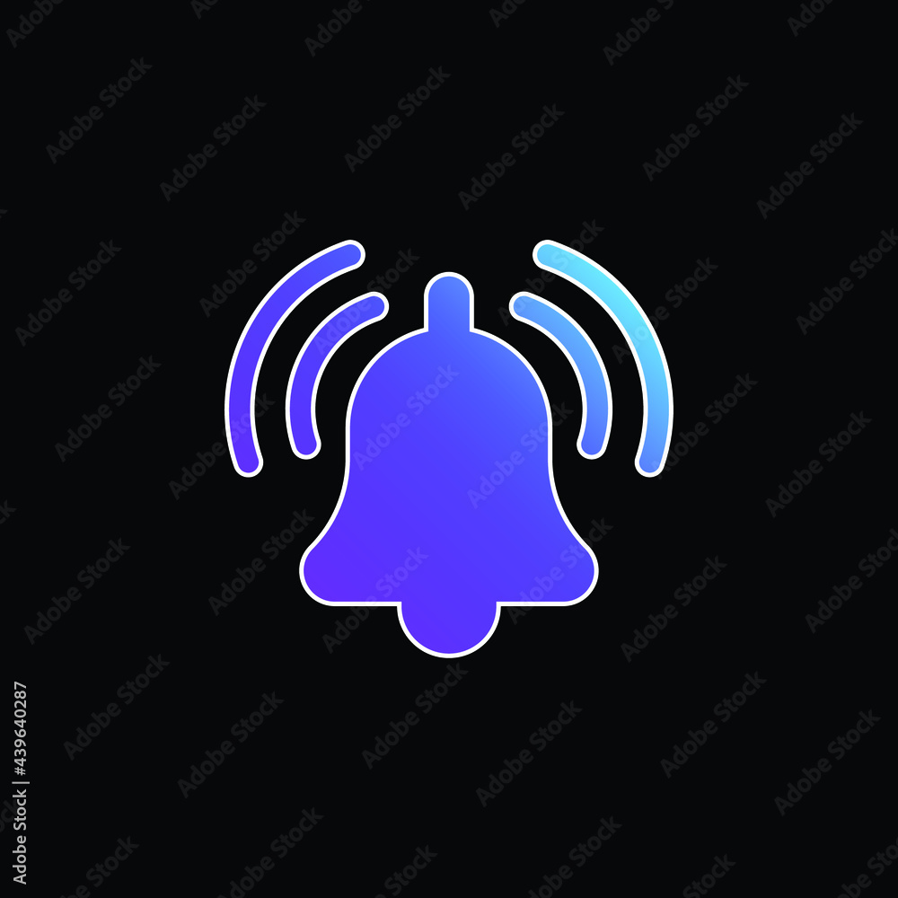 Alarm blue gradient vector icon Alarm blue gradient vector icon