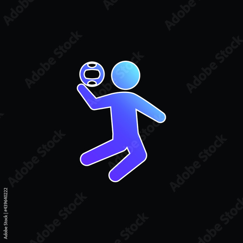 Beach Volleyball blue gradient vector icon