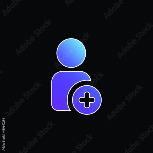 Add User blue gradient vector icon