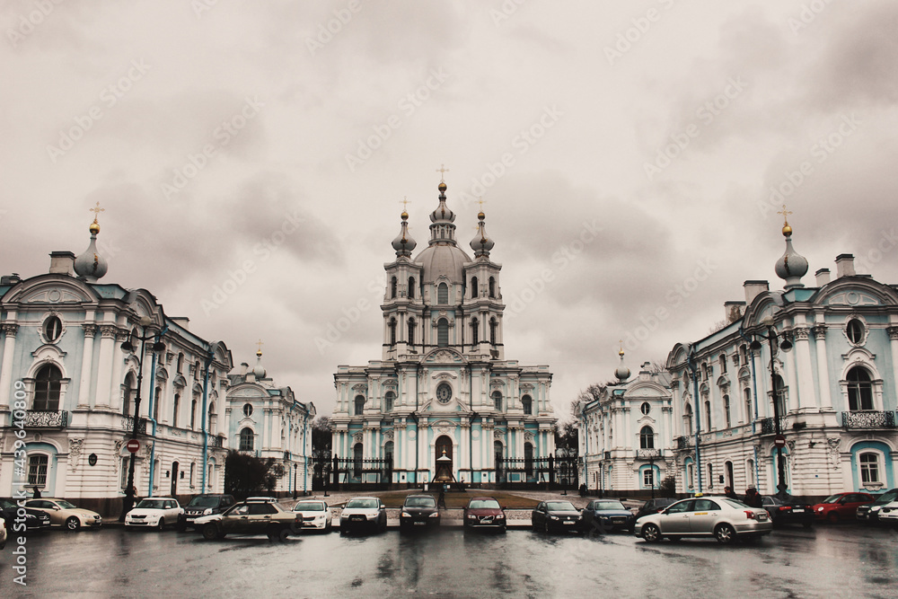 Fototapeta premium The Smolny Cathedral in St. Petersburg